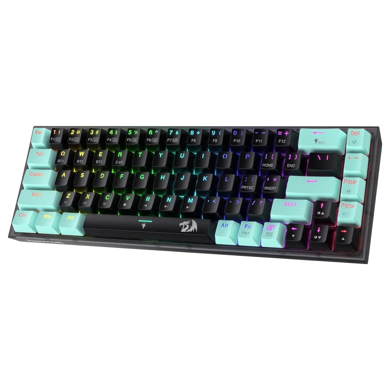 REDRAGON CASTOR K631 PRO SE (Wired/Wireless/BT) Keyboard for PC (Black/Green) - (CASTOR-K631-PRO-SE) - Navgun Global