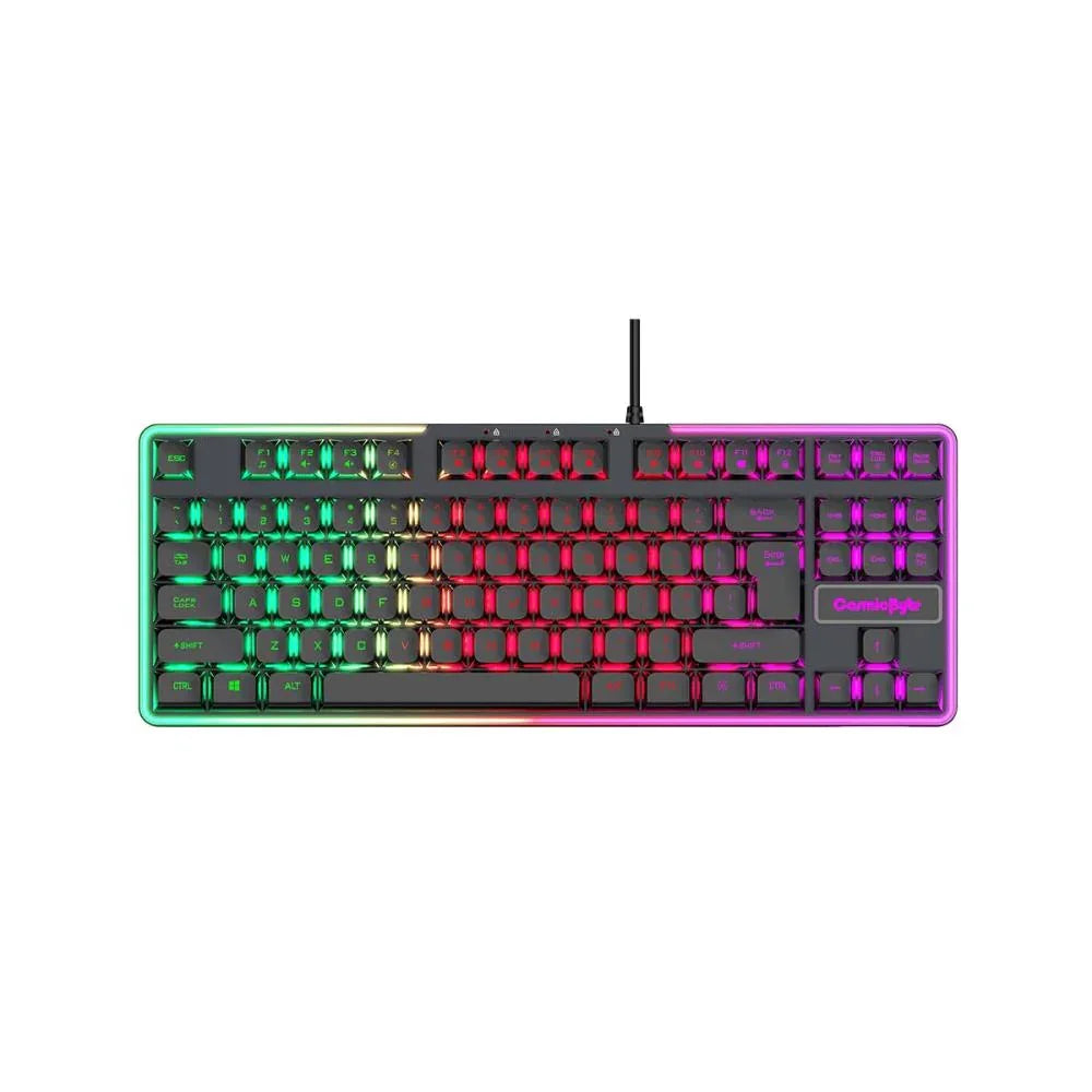 Cosmic Byte Styx CB-GK-20 TKL Membrane Gaming Keyboard with Rainbow LED (Black) - ( CB-GK-20) - Navgun Global