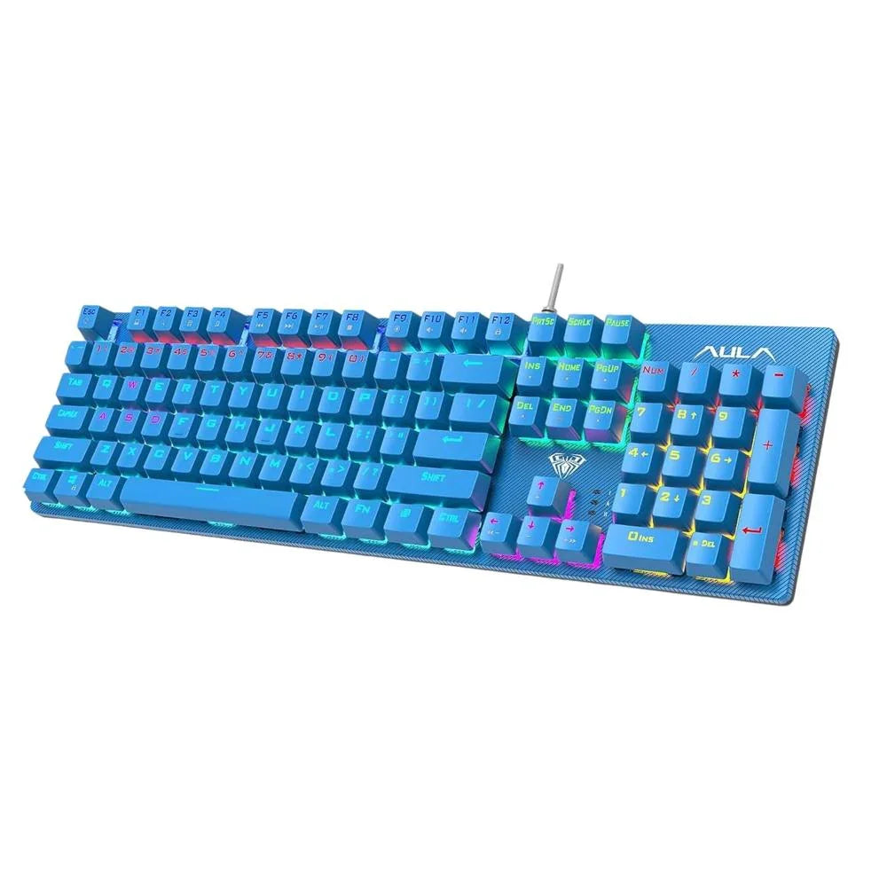 AULA S2022U Mechanical Wired Gaming Keyboard, Blue - (AULA-S2022U) - Navgun Global