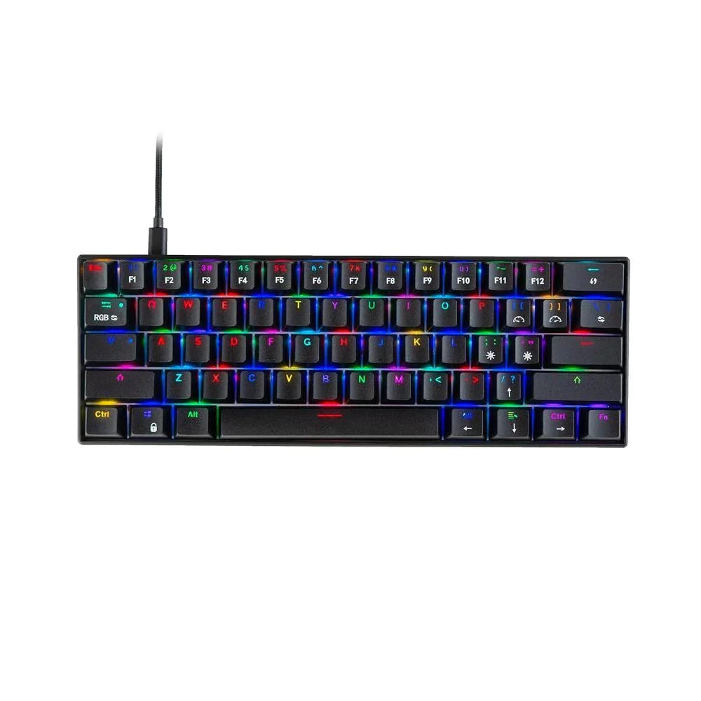 Cosmic Byte CB-GK-21 Themis 61 Key Mechanical Per Key RGB Gaming Keyboard with Outemu Blue Switches and Software (Black, USB-A Connectivity) - Navgun Global