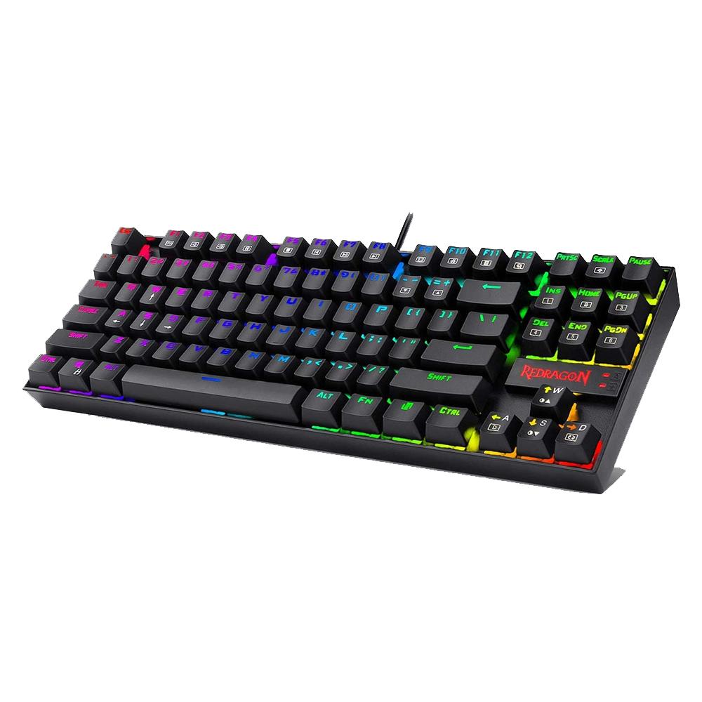 Redragon Kumara K552-RGB LED Backlit USB Mechanical Gaming Keyboard Without Numlock Keys, Black - Navgun Global