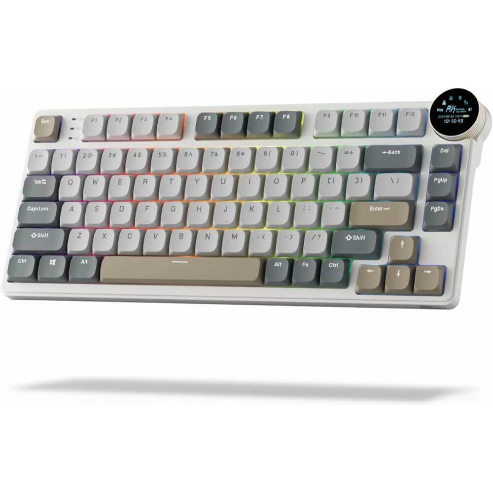 ROYAL KLUDGE N80 Low Profile Mechanical Keyboard - Pearly Dawn - Navgun Global