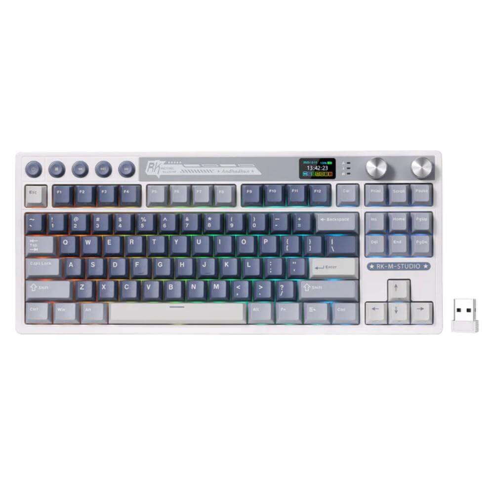 Royal Kludge M87 80% Wireless Gaming Keyboard - Ocean Blue - Navgun Global