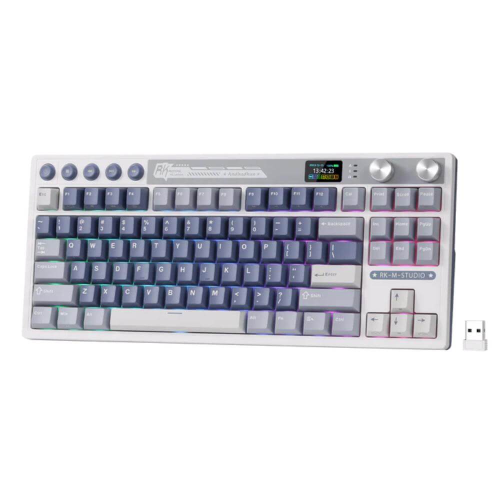 Royal Kludge M87 80% Wireless Gaming Keyboard - Ocean Blue - Navgun Global