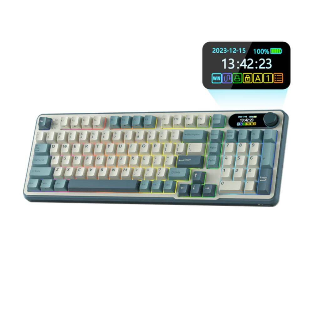 Royal Kludge S98 96% Wireless Mechanical Keyboard - Light Cloud - Navgun Global